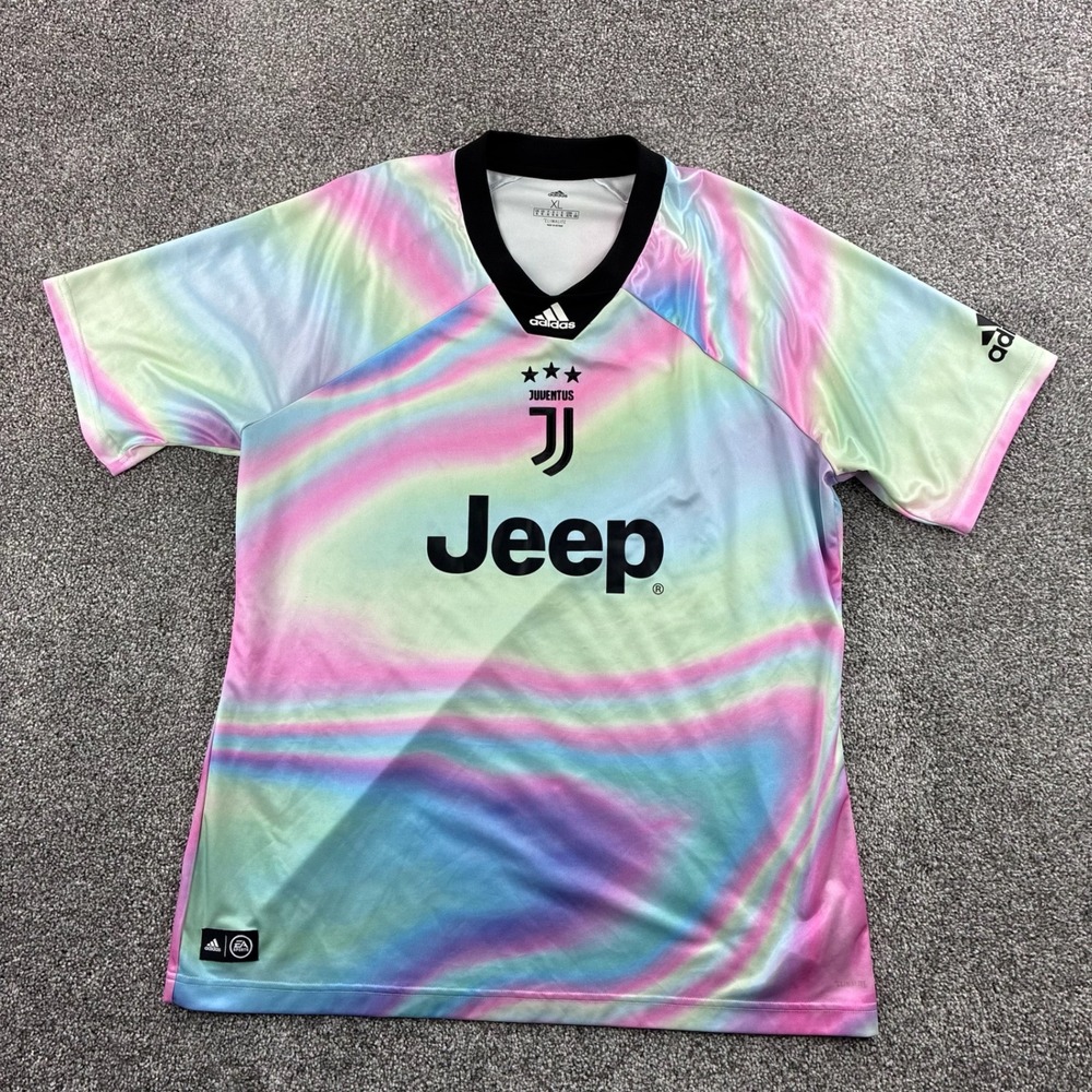 Adidas Juventus 2018/19 Fourth Jersey Mens XL Rainbow Soccer EA Sports Shirt
